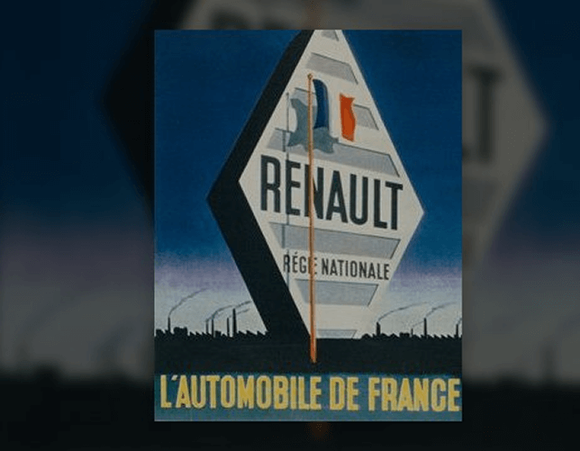 Ilustración sobre la Nacionalización de Renault del año 1945
